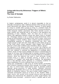 Living with Security Dilemmas: Triggers of Ethnic Conflicts. The
