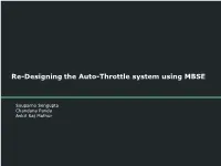 Re-Designing the Auto-Throttle System Using MBSE