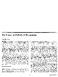 The Legacy of Paul David Devanandan