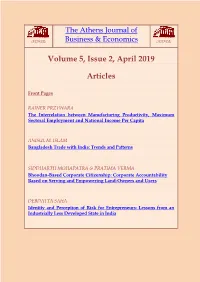 Volume 5, Issue 2, April 2019 Articles
