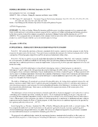 Federal Register Proposed Rules Notice
