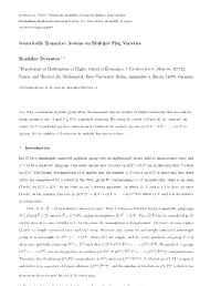 Generically Transitive Actions on Multiple Flag Varieties Rostislav