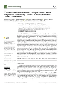 L-Band Soil Moisture Retrievals Using Microwave Based Temperature and Filtering