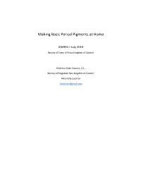 Making Basic Period Pigments at Home