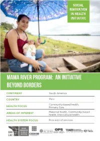 Mama River Program: an Initiative Beyond Borders
