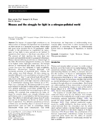 Mosses and the Struggle for Light in a Nitrogen-Polluted World
