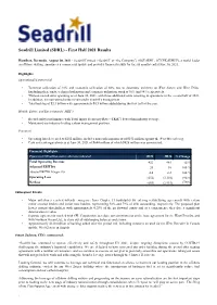 Seadrill Limited (SDRL) - First Half 2021 Results