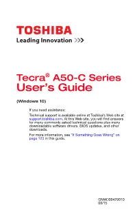 Tecra® A50-C Series User's Guide