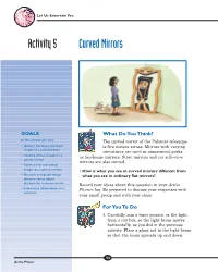 Activity 5 Curved Mirrors
