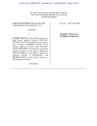 Defense-Distributed-Et-Al-V.-Grewal-Et-Al MOTION-For-Preliminary-Injunction-12-4-2018