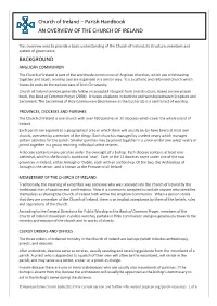 Parish Handbook an OVERVIEW OF