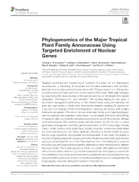 Phylogenomics of the Major Tropical Plant Family Annonaceae Using Targeted Enrichment of Nuclear Genes