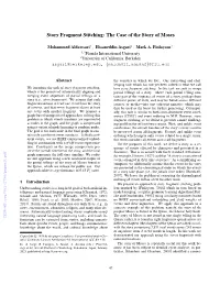 Story Fragment Stitching: the Case of the Story of Moses