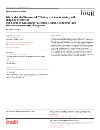 Who's Afraid of Kaassassuk? Writing As a Tool in Coping with Changing
