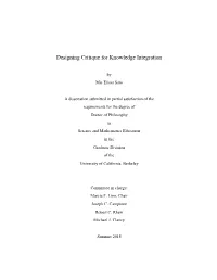 Designing Critique for Knowledge Integration