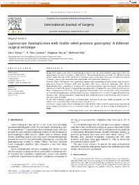 Laparoscopic Fundoplication with Double Sided Posterior Gastropexy: a Different Surgical Technique