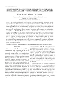 Orchidaceae: Maxillariinae) Based on Combined Molecular Data Sets