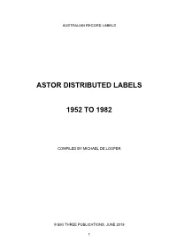 Other Astor Labels
