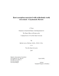 Root Resorption Associated with Orthodontic Tooth Movement: a Systematic Review