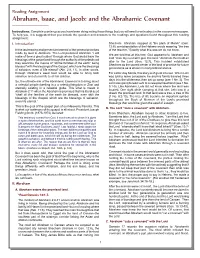 Abraham, Isaac, and Jacob: and the Abrahamic Covenant ______