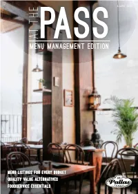 At the Pass Menu Management Edition