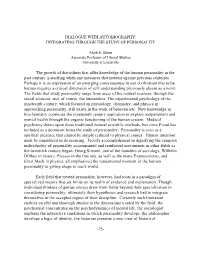 Dialogue with Autobiography: Integrating Through the Study of Personality