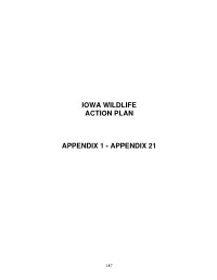 Iowa Wildlife Action Plan Appendix 1