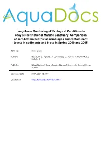 Long-Term Monitoring of Ecological Conditions in Gray's Reef National Marine Sanctuary: Comparison of Soft-Bottom Benthic