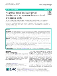 Pregnancy Denial and Early Infant Development: a Case-Control Observational Prospective Study