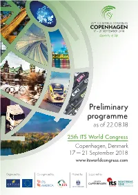 Preliminary Programme As of 22.08.18