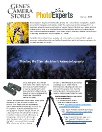 Shooting the Stars: an Intro to Astrophotography