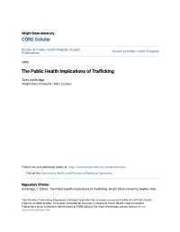 The Public Health Implications of Trafficking