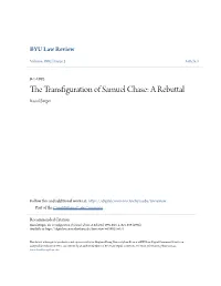 The Transfiguration of Samuel Chase: a Rebuttal, 1992 BYU L