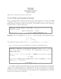 Vector Fields and Dynamical Systems