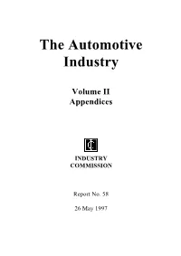 Volume 2 Comprises Supporting Appendices