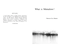 What Is Mutualism?