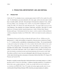 5. Production, Import/Export, Use, and Disposal