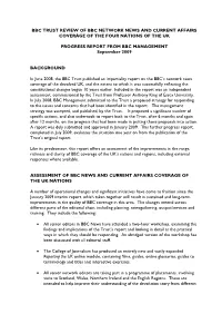 Bbc Trust Review of Bbc Network News and Current Affairs Coverage of the Four Nations of the Uk