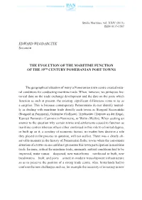 EDWARD WŁODARCZYK Szczecin the EVOLUTION of THE