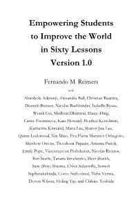Empowering Students to Improve the World in Sixty Lessons Version 1.0