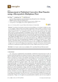 Enhancement of Turbulent Convective Heat Transfer Using a Microparticle Multiphase Flow