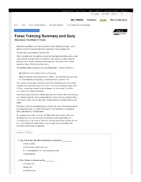 Forex Training Summary and Quiz – Stochastic Oscillator in Forex