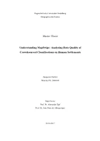Master Thesis Understanding Mapswipe