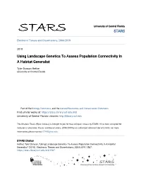 Using Landscape Genetics to Assess Population Connectivity in a Habitat Generalist