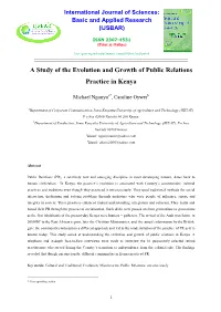 A Study of the Evolution and Growth of Public Relations Practice in Kenya