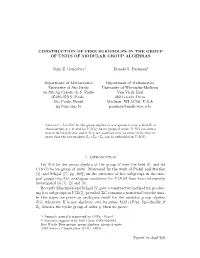 Construction of Free Subgroups in the Group of Units of Modular Group Algebras