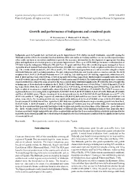 Growth and Performance of Indigenous and Crossbred Goats