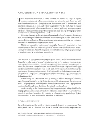 Guidelines for Typography in Nbcs