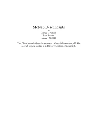 Mcnab Descendants by James C