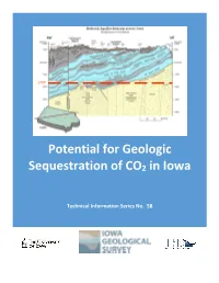 Potential for Geologic Sequestration of CO2 in Iowa